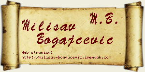 Milisav Bogajčević vizit kartica
